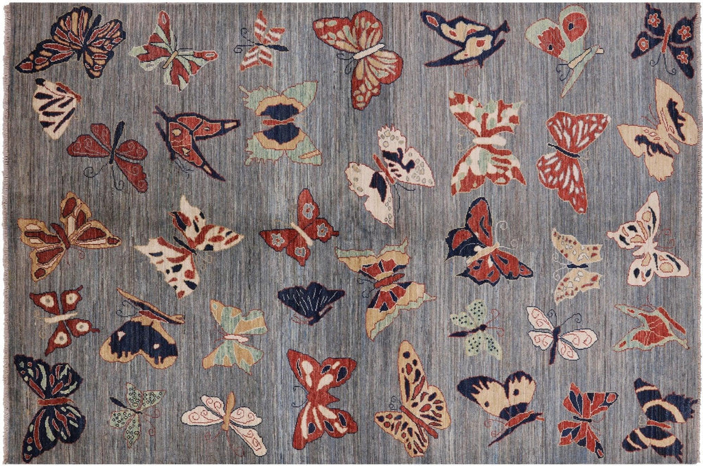 Butterflies Persian Gabbeh Hand-Knotted Rug - Manhattan Rugs