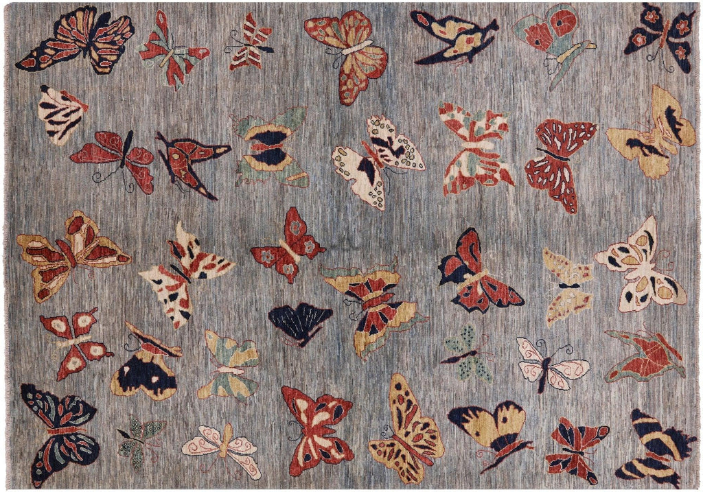 Butterflies Persian Gabbeh Handmade Area Rug - Manhattan Rugs