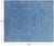 Blue 8' 1" X 9' 9" Overdyed Full Pile Hand Knotted Area Rug - P8104