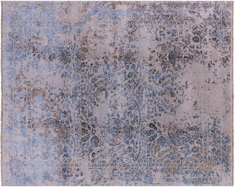 Contemporary Hand Knotted Wool & Silk Area Rug - Manhattan Rugs