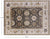 Grey 7' 11" X 10' 3" Hand Knotted Turkish Oushak Wool Rug - P8319