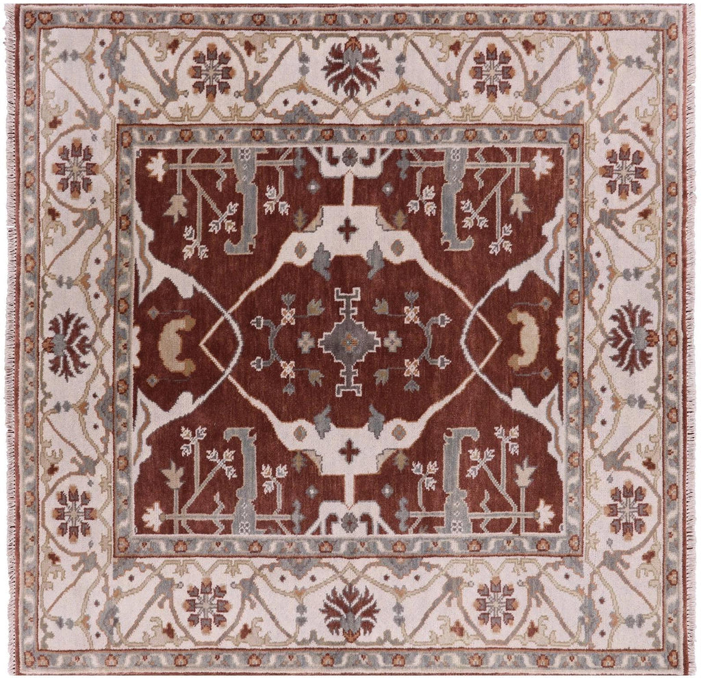 Square Oushak Handmade Wool Area Rug - Manhattan Rugs