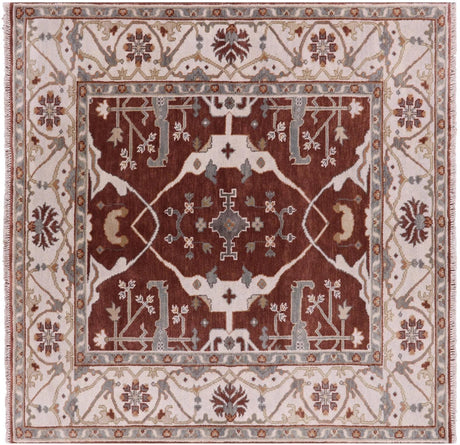 Square Oushak Handmade Wool Area Rug - Manhattan Rugs