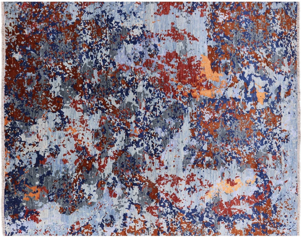 Contemporary Hand Knotted Wool & Silk Rug - Manhattan Rugs