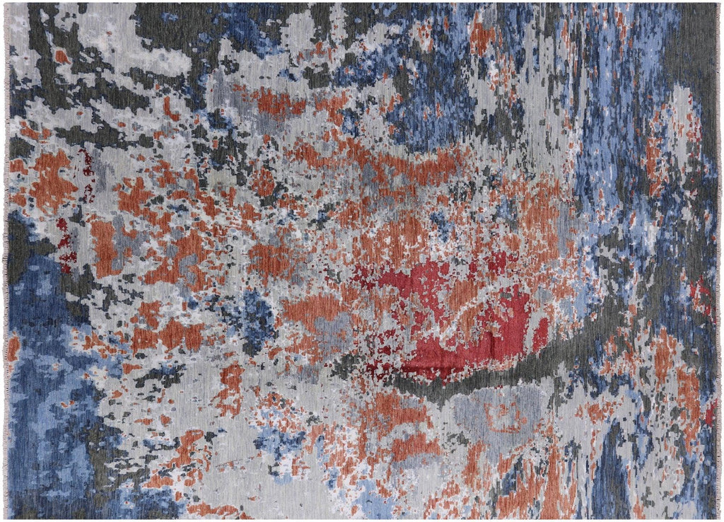 Contemporary Hand Knotted Wool & Silk Rug - Manhattan Rugs