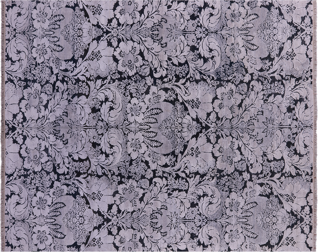 8' 1" X 10' 0" Handmade Persian Wool & Silk Rug - P8513