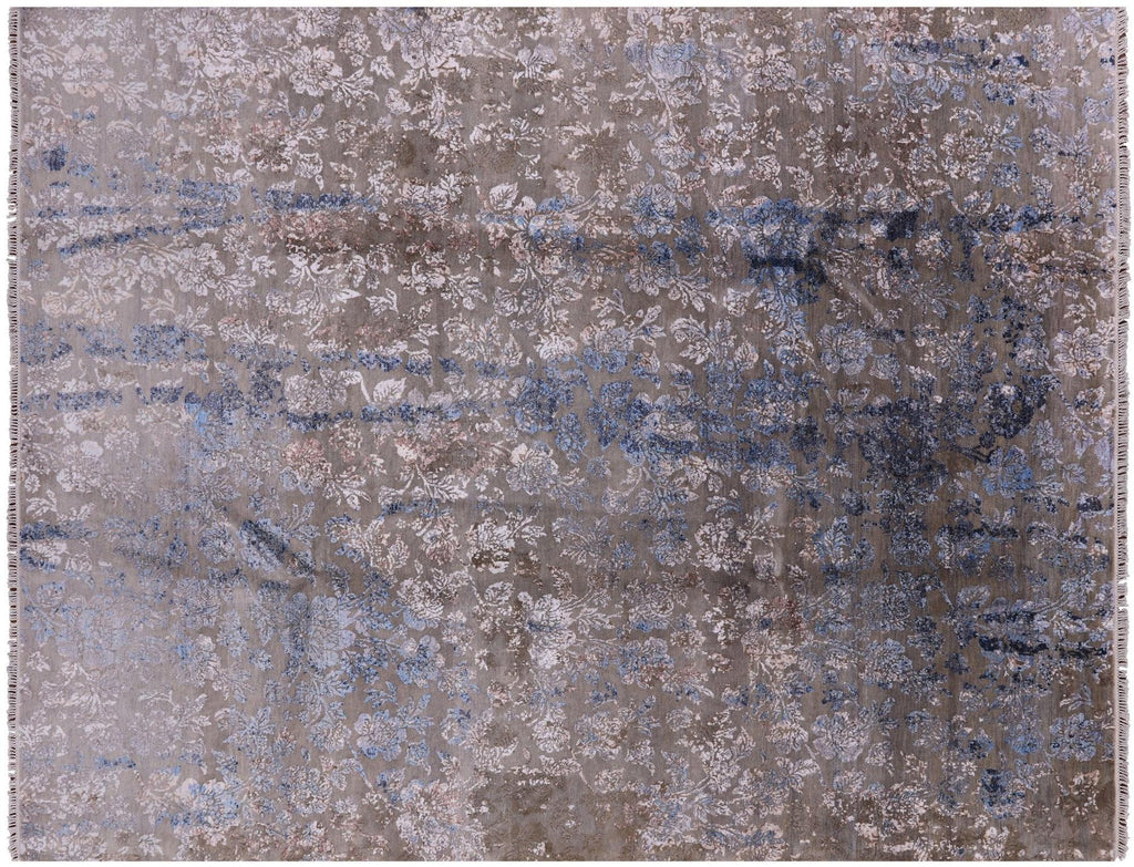 Persian Hand Knotted Hi-Lo Pile Wool & Silk Rug - Manhattan Rugs