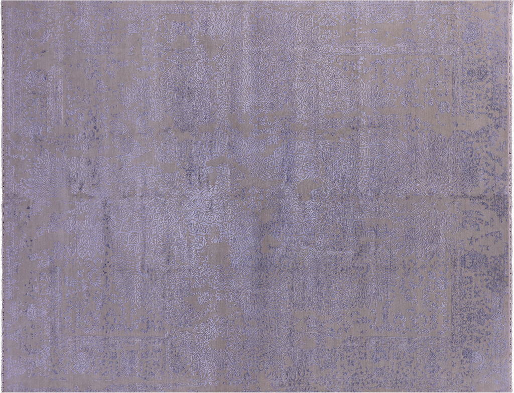 Handmade Wool & Silk Persian Area Rug 9' 0" X 11' 9" - P8686