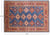 Blue 5' 10" X 8' 0" Hand Knotted Super Kazak Wool Rug - P8927