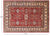 Red 5' 6" X 7' 11" Hand Knotted Super Kazak Area Rug - P8961