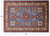 Blue 5' 6" X 8' 0" Super Kazak Wool Area Rug - P8980