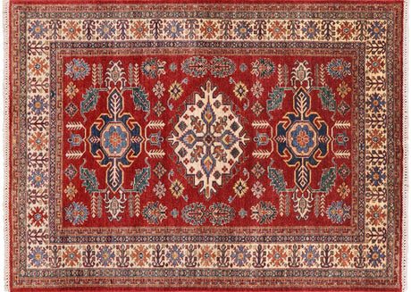 Handmade Geometric Super Kazak Wool Rug - Manhattan Rugs