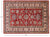 Red Super Kazak Geometric Hand Knotted Wool Area Rug 5' 0" X 6' 9" - P9045