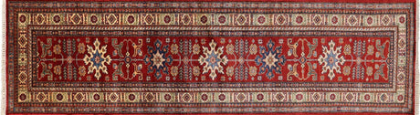 Runner Super Kazak Hand Knotted Rug - Manhattan Rugs