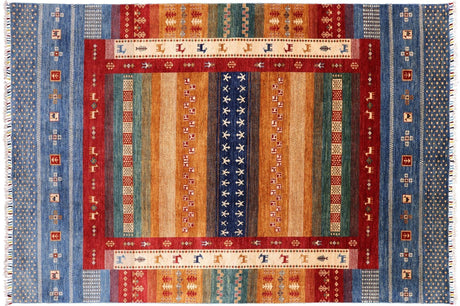Hand Knotted Persian Gabbeh Tribal Area Rug - Manhattan Rugs