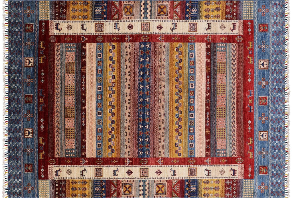 Persian Gabbeh Tribal Hand-Knotted Wool Rug - Manhattan Rugs
