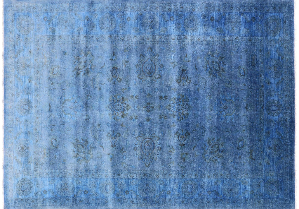 Overdyed Hand Knotted Full Pile Area Rug - Manhattan Rugs