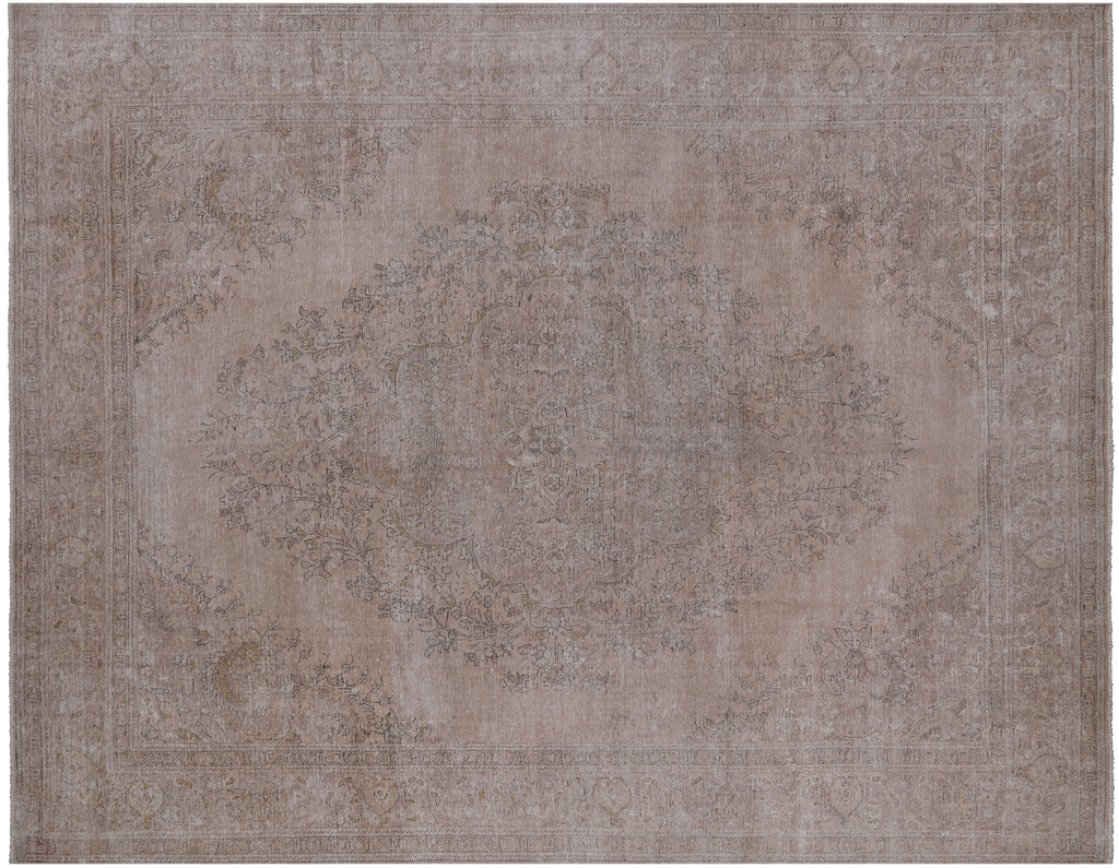 SUPER SALE Ivory Persian Overdyed Handmade Wool Area Rug 9' 10" X 12' 7" - P9403