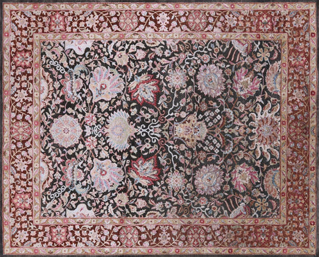 Persian Hand Knotted Silk With Oxidized Wool Area Rug - Manhattan Rugs