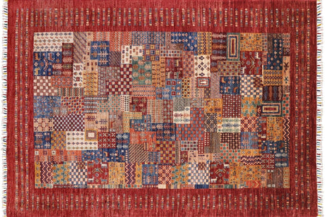 Hand Knotted Persian Gabbeh Tribal Wool Area Rug - Manhattan Rugs