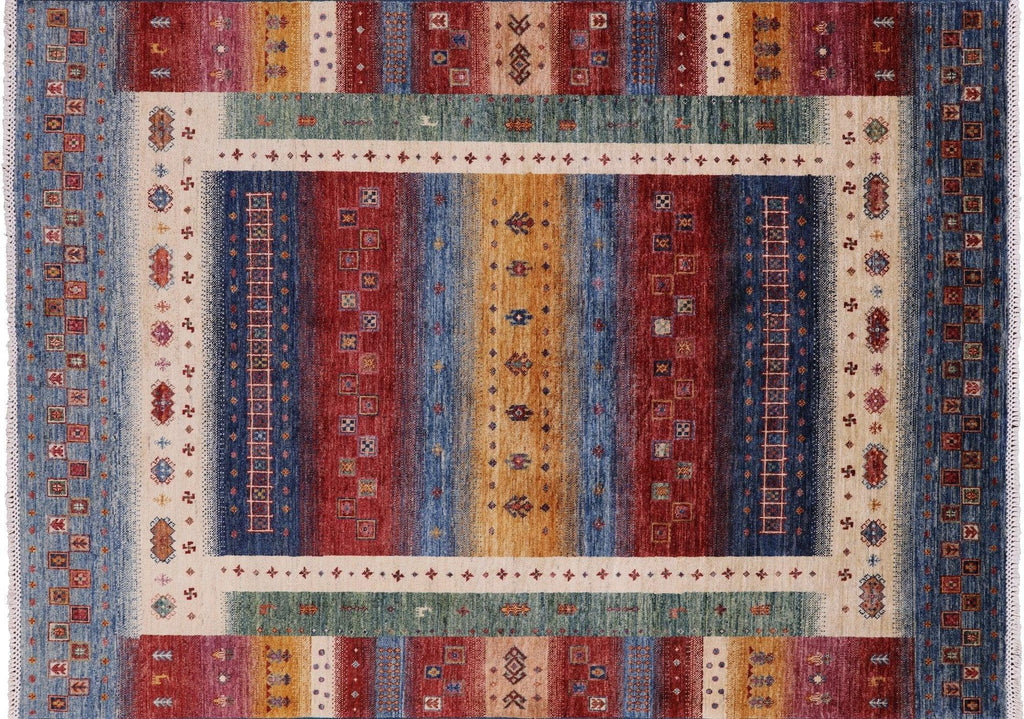 Hand Knotted Tribal Persian Gabbeh Wool Rug - Manhattan Rugs