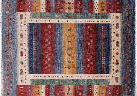 Hand Knotted Tribal Persian Gabbeh Wool Rug - Manhattan Rugs
