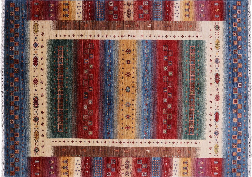 Hand Knotted Persian Gabbeh Tribal Wool Rug - Manhattan Rugs