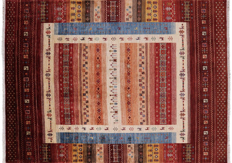 Hand Knotted Persian Gabbeh Tribal Wool Rug - Manhattan Rugs