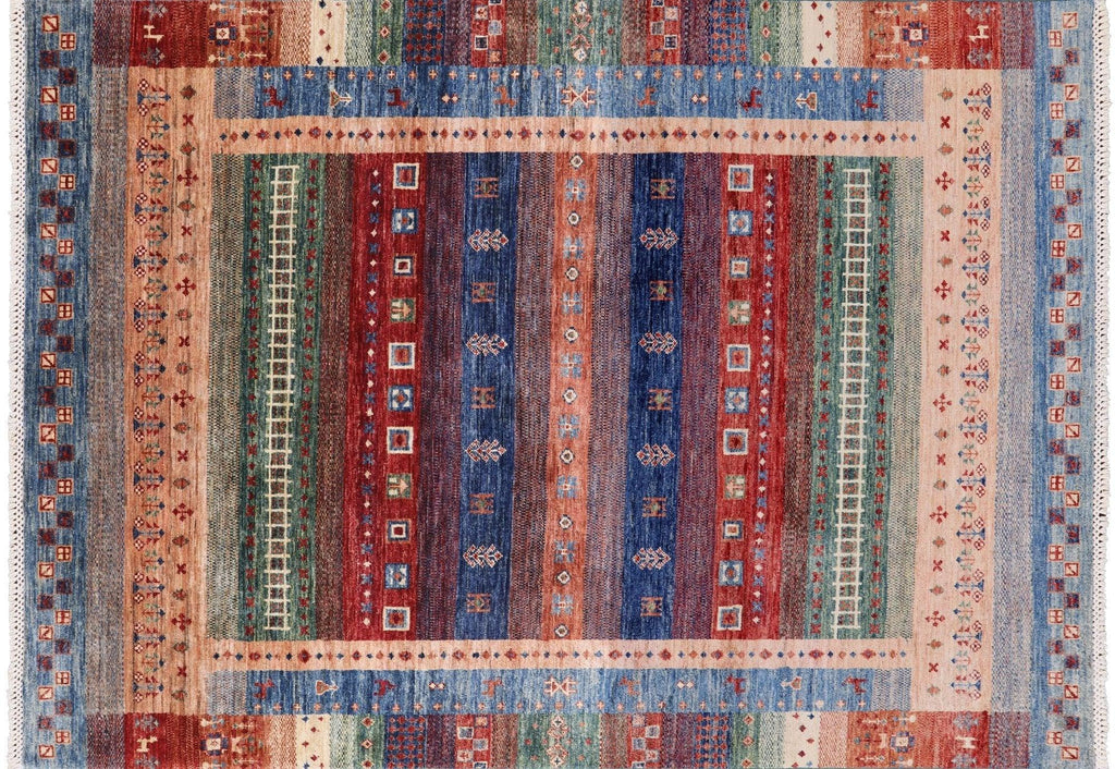 Tribal Persian Gabbeh Handmade Wool Area Rug - Manhattan Rugs