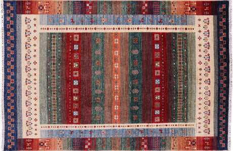 Persian Gabbeh Tribal Handmade Wool Rug - Manhattan Rugs
