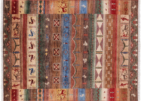 Persian Gabbeh Tribal Handmade Wool Area Rug - Manhattan Rugs