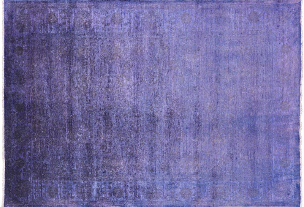 Hand Knotted Overdyed Full Pile Wool Area Rug - Manhattan Rugs