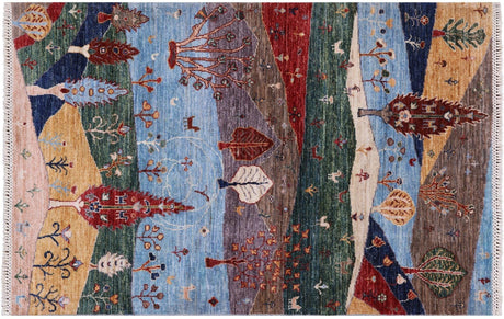 Persian Gabbeh Tribal Handmade Wool Rug - Manhattan Rugs