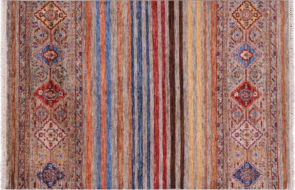 Hand Knotted Khorjin Super Kazak Wool Rug - Manhattan Rugs