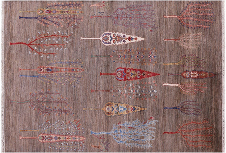 Hand Knotted Persian Gabbeh Tribal Wool Rug - Manhattan Rugs