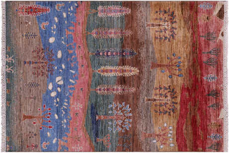 Hand-Knotted Tribal Persian Gabbeh Wool Rug - Manhattan Rugs