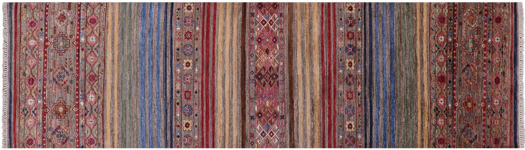 Handmade Khorjin Super Kazak Runner Wool Rug - Manhattan Rugs