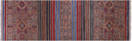 Super Kazak Khorjin Handmade Wool Runner Rug - Manhattan Rugs