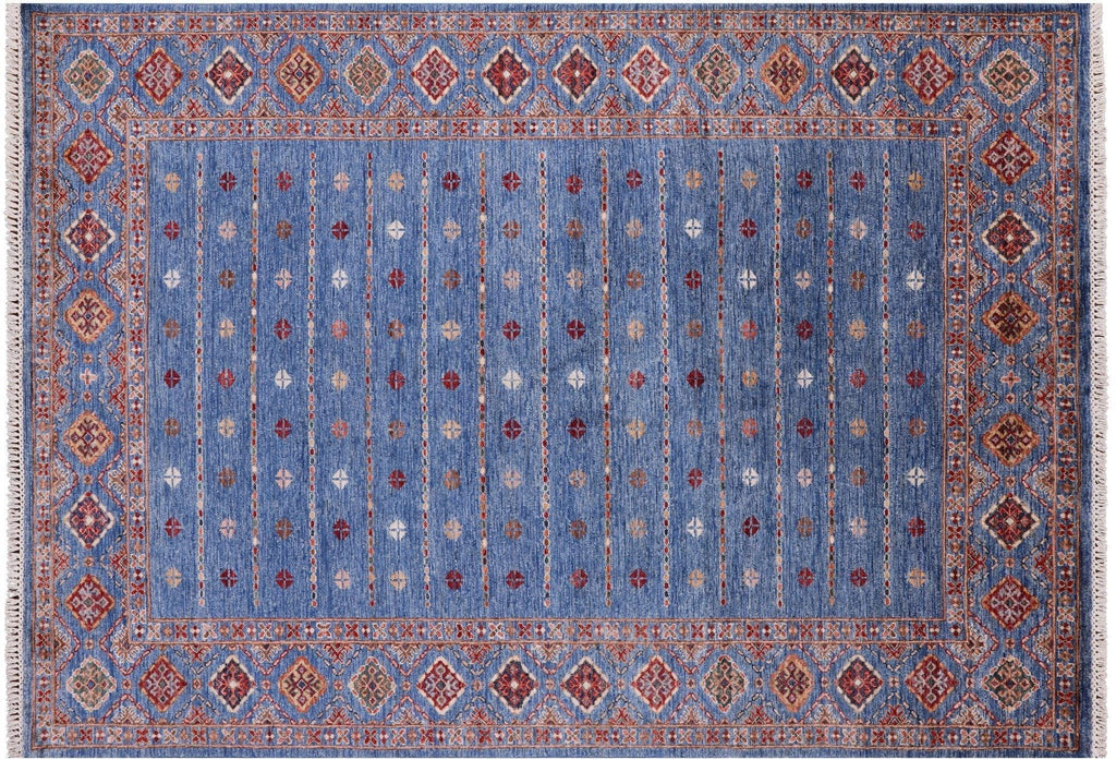 Hand-Knotted Khorjin Super Kazak Wool Rug - Manhattan Rugs