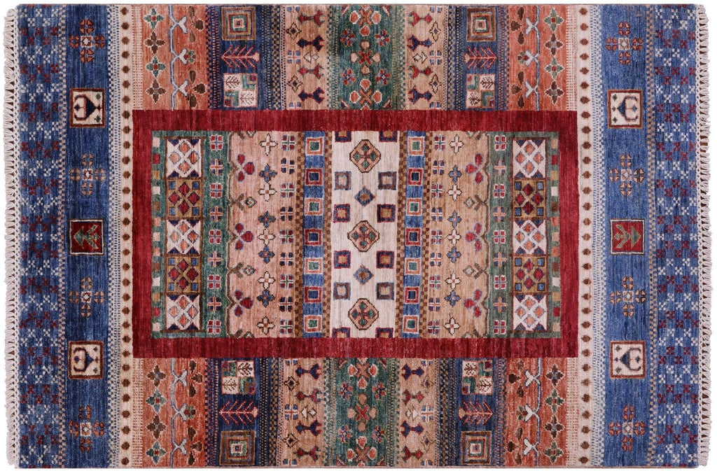 Persian Gabbeh Tribal Handmade Wool Rug - Manhattan Rugs