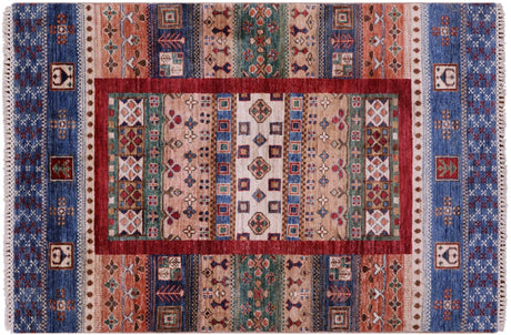 Persian Gabbeh Tribal Handmade Wool Rug - Manhattan Rugs