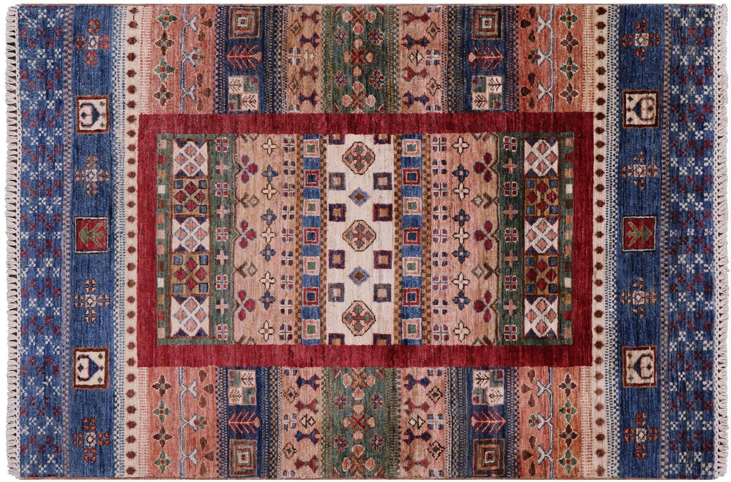 Tribal Persian Gabbeh Hand Knotted Wool Rug - Manhattan Rugs