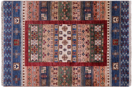 Tribal Persian Gabbeh Hand Knotted Wool Rug - Manhattan Rugs