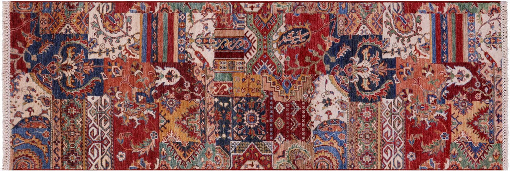 Hand-Knotted Super Kazak Runner Wool Rug - Manhattan Rugs