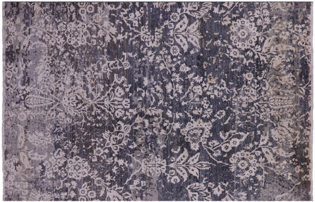 Hand Knotted Wool & Silk Modern Rug - Manhattan Rugs