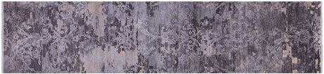 Runner Wool & Silk Modern Hand-Knotted Rug - Manhattan Rugs