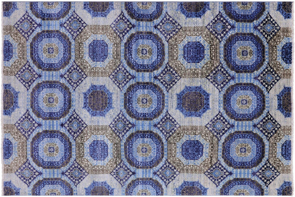 Geometric Mamluk Hand-Knotted Wool Rug - Manhattan Rugs