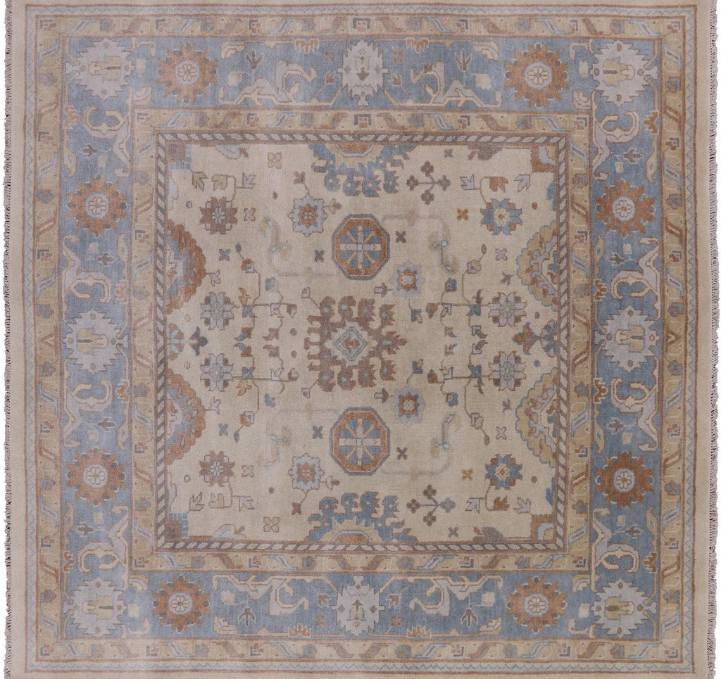 Square Oushak Handmade Wool Area Rug - Manhattan Rugs