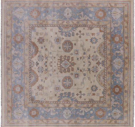 Square Oushak Handmade Wool Area Rug - Manhattan Rugs