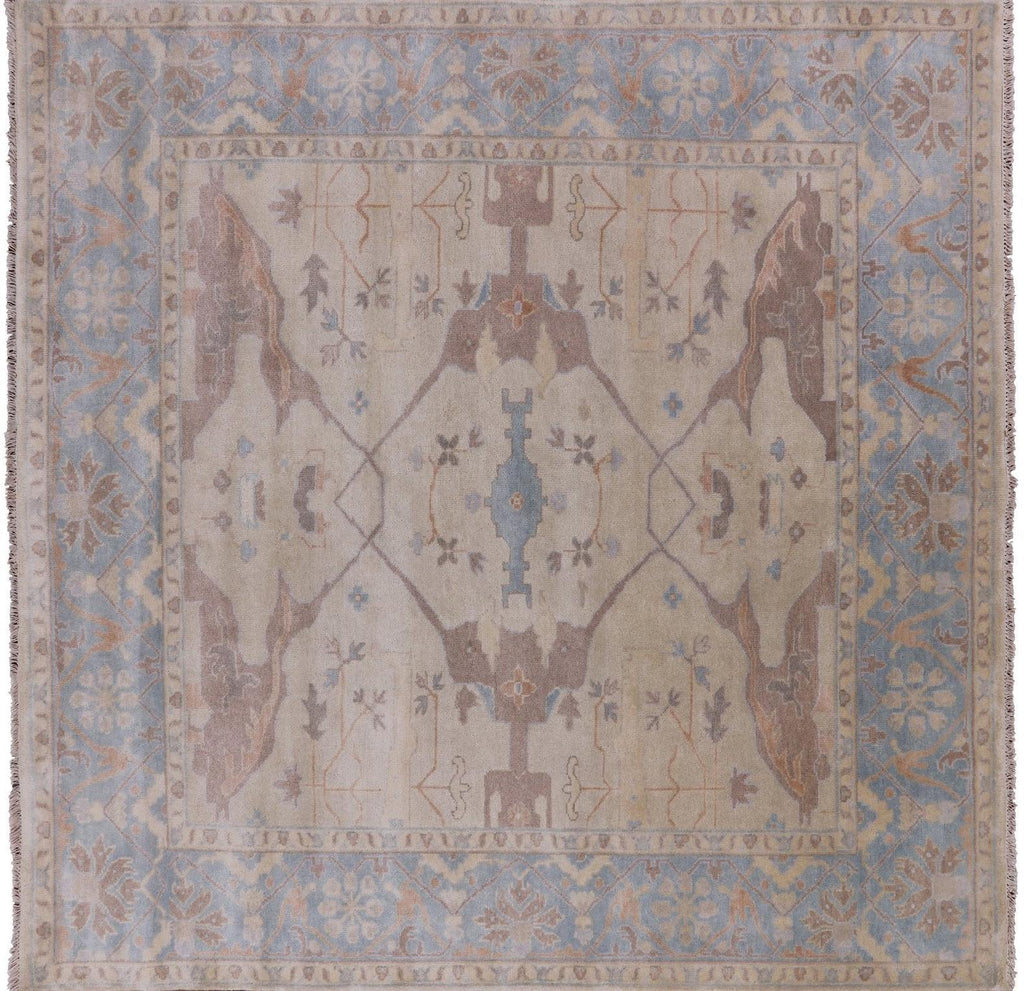 Square Oushak Handmade Wool Area Rug - Manhattan Rugs